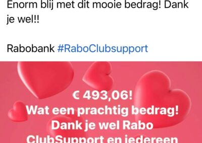 Rabo ClubSupport brengt € 493,06 op