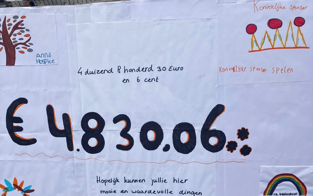 Basisscholen sponsoractie: € 4830 voor Anna Hospice